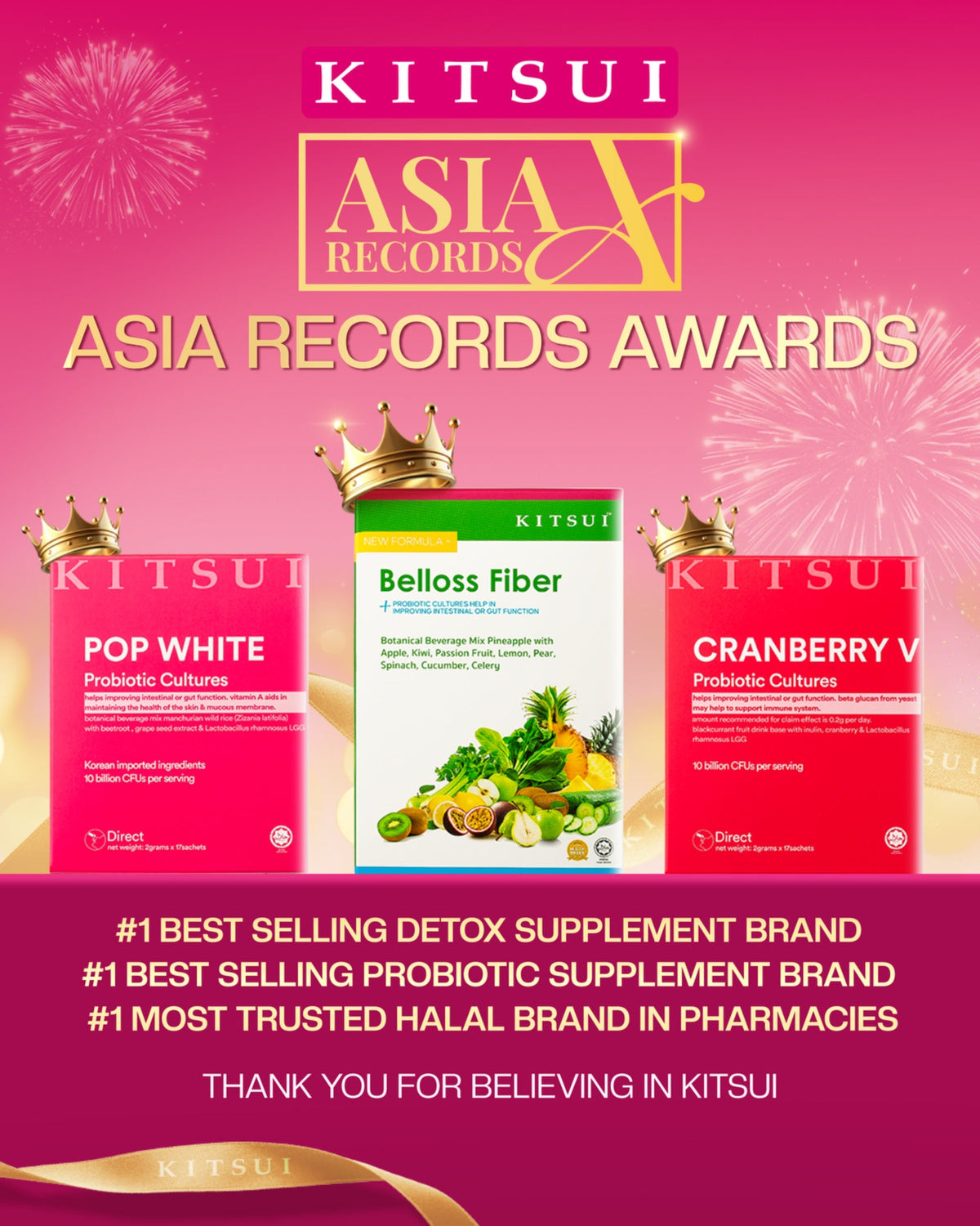 Kitsui Raih 3 Pengiktirafan di Asia Records Awards — Terima Kasih Atas Sokongan Anda!