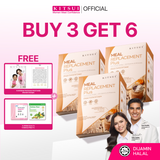 [BUY 3 GET 6] KITSUI KMRP Meal Replacement Plus x3 Choco Cookie & Cream - [FREE 1x Whitie Snow 1's + 2x Belloss Fiber 1's]