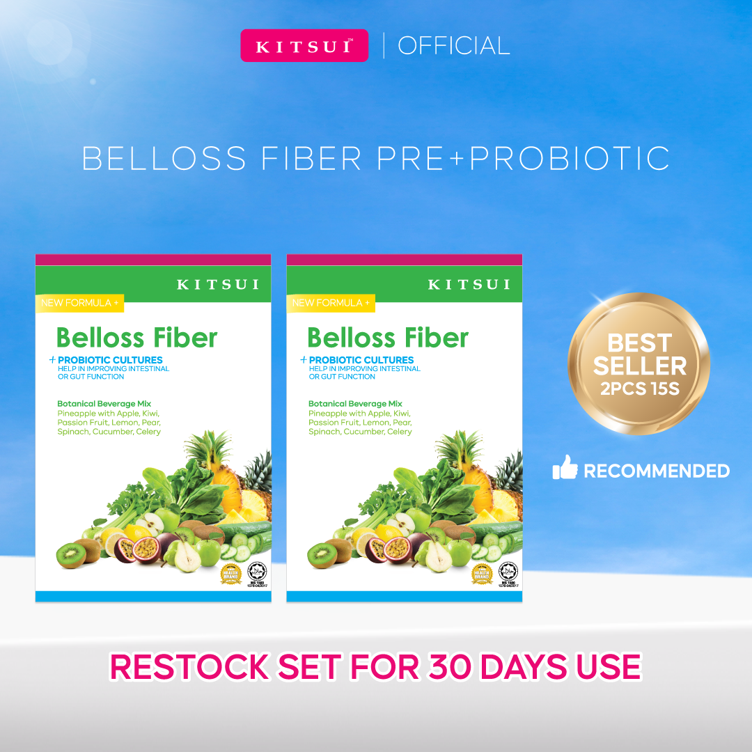 KITSUI Belloss Pre + Probiotic 15's x 12g | Detox | Bloating | Digestive Support
