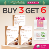 [BUY 3 GET 6] KITSUI KMRP Meal Replacement Plus x3 Choco Cookie & Cream - [FREE 1x Whitie Snow 1's + 2x Belloss Fiber 1's]