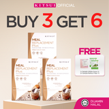 [BUY 3 GET 6] KITSUI KMRP Meal Replacement Plus x3 Choco Cookie & Cream - [FREE 1x Whitie Snow 1's + 2x Belloss Fiber 1's]