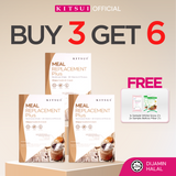 [BUY 3 GET 6] KITSUI KMRP Meal Replacement Plus x3 Choco Cookie & Cream - [FREE 1x Whitie Snow 2's + 2x Belloss Fiber 2's] Supplement | Halal | Nutrisi Lengkap & Kenyang Lebih Lama
