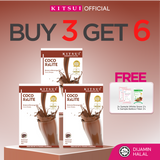 [BUY 3 GET 6] KITSUI Coco Xslite x3 [FREE 2x Whitie Snow 2's + 1x Belloss Fiber 2's] Supplement | Halal | Minuman Coco