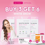 [BUY 3 GET 6] KITSUI Whitie Snow x3 [Free 1x Whitie Snow + 1x Sample Vita C+ Shine 2's + 1x Shaker] Supplement