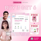 [BUY 3 GET 6] KITSUI Whitie Snow x3 [FREE 1x Whitie Snow + 1x Shaker + 1x Belloss Fiber 2's] Supplement | Halal | Minuman Berperisa Beri Dengan Vitamin & Probiotik | Kulit Berseri