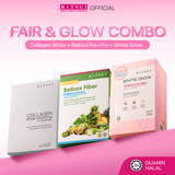 KITSUI [Fair & Glow Combo] 1x Whitie Snow + 1x Collagen White + 1x Belloss Pre+Pro/Belloss Fiber