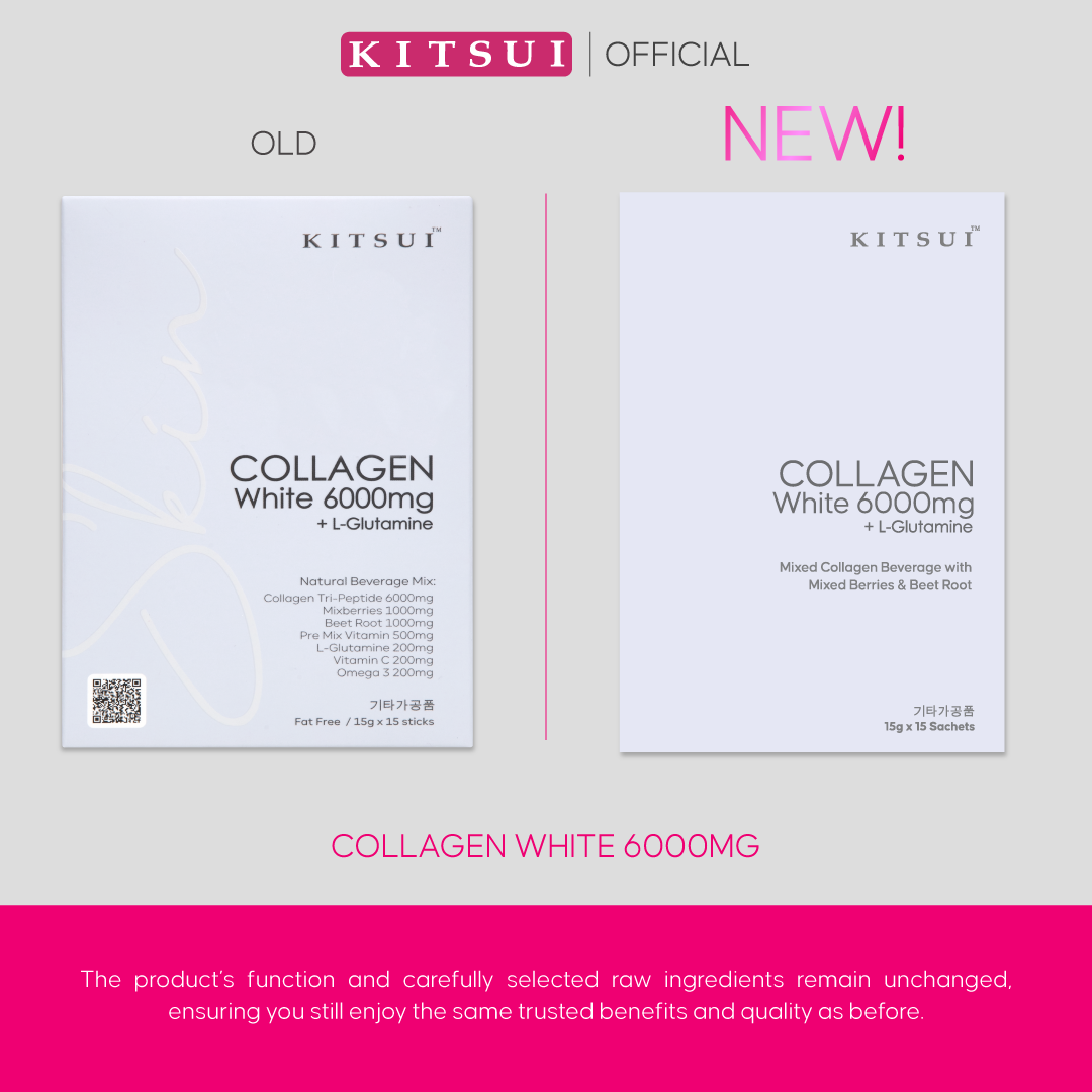 Kitsui Collagen White 6000mg + L-Glutamine (15gx15s) – Kitsui Online