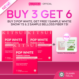 [BUY 3 GET 6] KITSUI Pop White x3 [FREE 2x Belloss Fiber 1's + 1x Whitie Snow 1’s]