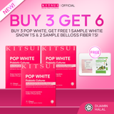 [BUY 3 GET 6] KITSUI Pop White x3 [FREE 2x Belloss Fiber 1's + 1x Whitie Snow 1’s]