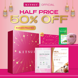 [Ramadan Beauty Set] KITSUI Ramadan Exclusive Raya Set Box With Whitie Snow + Meal Replacement + Telekung + Sampul Raya + New Belloss Fibre 1 Sachet