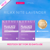 KITSUI  Rilax Nite Lavender (17's x 2g) | Night Routine Drink | Sleep Support, Bantu Minda Tenang & Tidur Lebih Lena