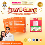 KITSUI [Buy 3 Get 6] 3x Slinbrn X (FREE 1x Whitie Snow 1's + 2x Belloss Fiber 1's)