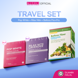 KITSUI [Travel Set] 1x Pop White + 1x Belloss Pre+Pro/Belloss Fiber + 1x Rilax Nite Lavender