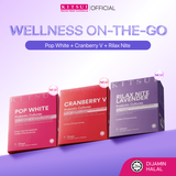KITSUI [Wellness On-The-Go] 1x Pop White + 1x Cranberry V + 1x Rilax Nite Lavender