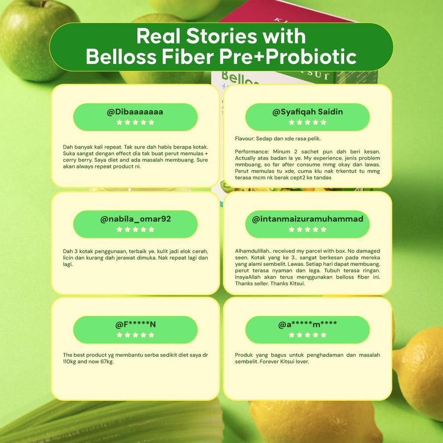 KITSUI Belloss Pre + Probiotic 15's x 12g | Detox | Bloating | Digesti ...