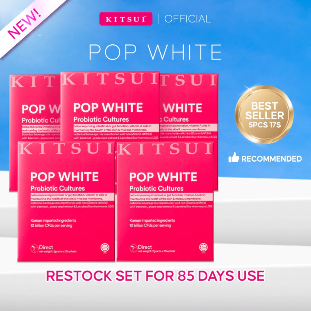 [NEW] KITSUI Pop White 17's x 2g -  Berry Probiotic Supplement