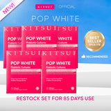 KITSUI Pop White Probiotic 17's x 2g | Berry Probiotic Supplement for Skin Glow, Bright & Radiant Skin, Skin Hydration & Antioxidant Support