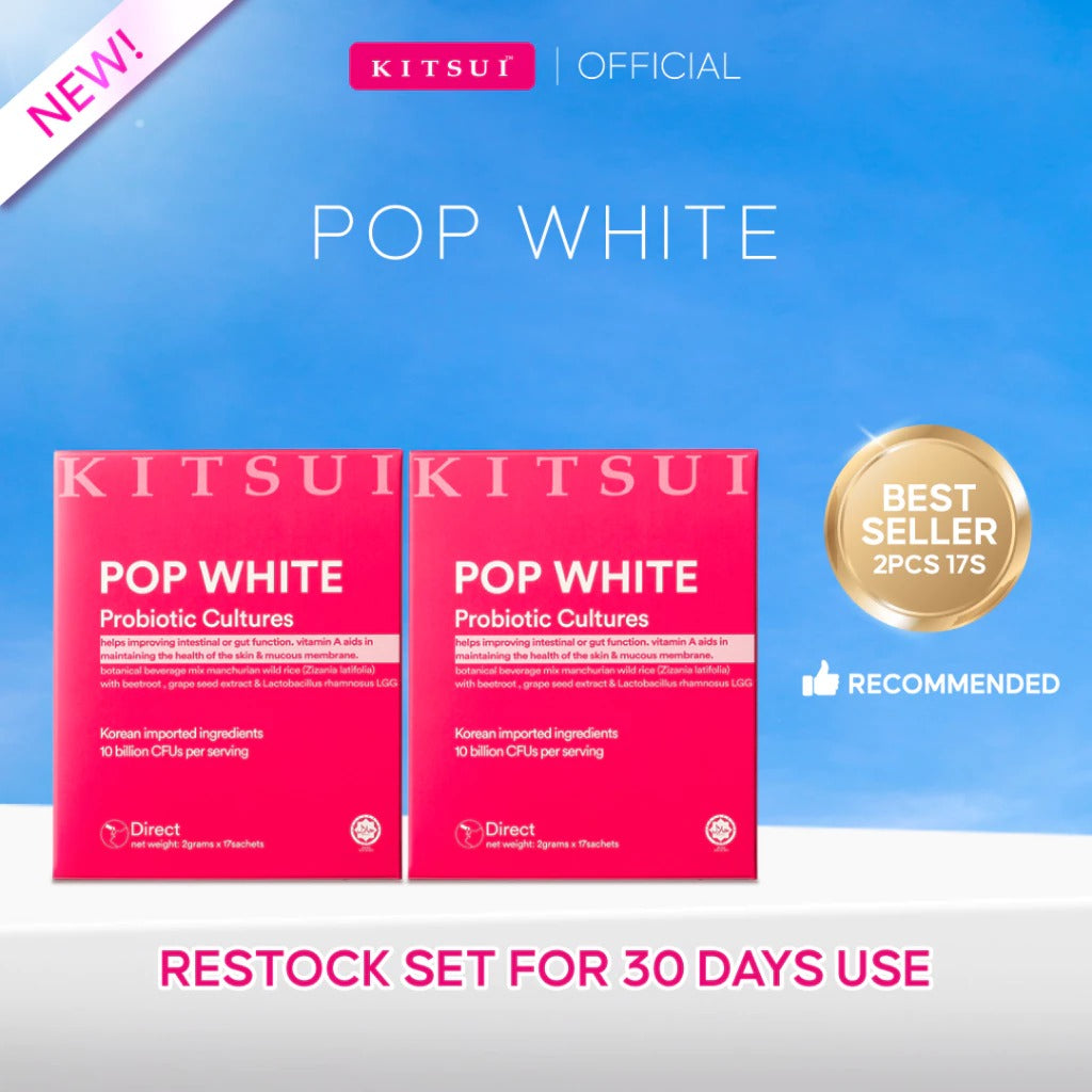 [NEW] KITSUI Pop White 17's x 2g -  Berry Probiotic Supplement