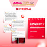 KITSUI Cranberry V Probiotic 17's x 2g | Cranberry Supplement for Women, Intimate Care, Probiotic & Prebiotic, Antioxidant & Daily Wellnes