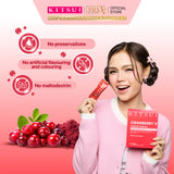 KITSUI Cranberry V Probiotic 17's x 2g | Cranberry Supplement for Women, Intimate Care, Probiotic & Prebiotic, Antioxidant & Daily Wellnes