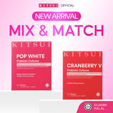 NEW [Mix Match] KITSUI Pop White + Cranberry V
